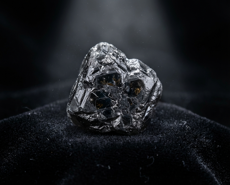 surový černý diamant